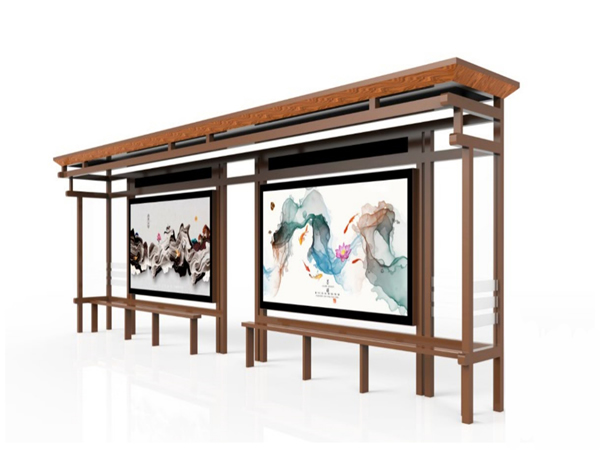 广西仿木纹候车亭